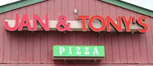 Historic 1966 storefront sign
